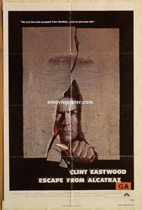 n317 ESCAPE FROM ALCATRAZ int'l one-sheet movie poster '79 Clint Eastwood