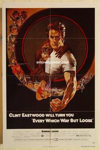 n323 EVERY WHICH WAY BUT LOOSE one-sheet movie poster '78 Clint Eastwood