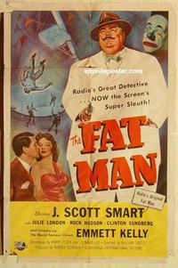 n341 FAT MAN one-sheet movie poster '51 young Rock Hudson, William Castle