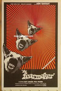 n344 FEARMAKER one-sheet movie poster '71 cool psychedelic image!