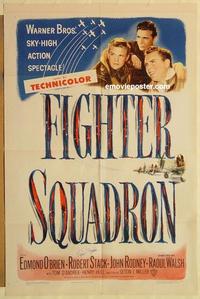 n352 FIGHTER SQUADRON signed one-sheet movie poster '48 Robert Stack