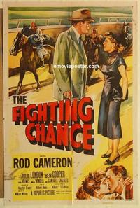 n354 FIGHTING CHANCE one-sheet movie poster '55 Rod Cameron, Julie London
