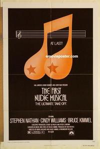 n365 FIRST NUDIE MUSICAL one-sheet movie poster '76 unusual sexy artwork!