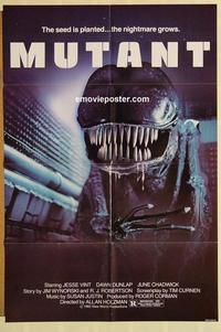 n387 FORBIDDEN WORLD one-sheet movie poster '82 re-titled as 'Mutant'!