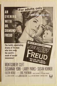 n406 FREUD one-sheet movie poster '63 very weird 'adults only' style!