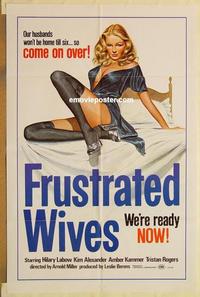 n415 FRUSTRATED WIVES one-sheet movie poster '73 come on over!