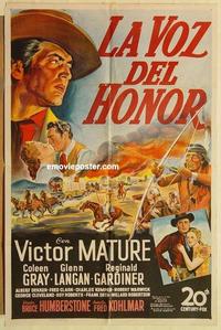 n416 FURY AT FURNACE CREEK Spanish/US one-sheet movie poster '48 Mature