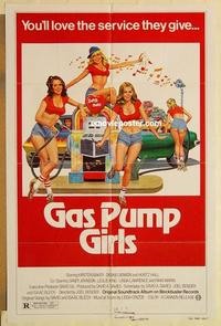 n424 GAS PUMP GIRLS one-sheet movie poster '78 you'll love the service!