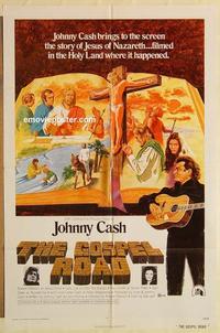 n451 GOSPEL ROAD one-sheet movie poster '73 biblical Johnny Cash!