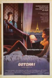 n452 GOTCHA one-sheet movie poster '85 Anthony Edwards, Linda Florentino