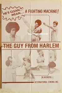 n468 GUY FROM HARLEM one-sheet movie poster '77 a fighting machine!