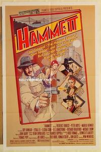 n475 HAMMETT one-sheet movie poster '82 Frederic Forrest, Wim Wenders