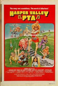 n485 HARPER VALLEY PTA one-sheet movie poster '78 Barbara Eden, Ronny Cox
