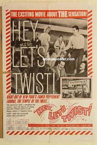 n501 HEY LET'S TWIST style B one-sheet movie poster '62 Joey Dee, rock!