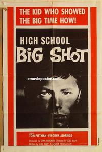n504 HIGH SCHOOL BIG SHOT one-sheet movie poster '59 Roger Corman