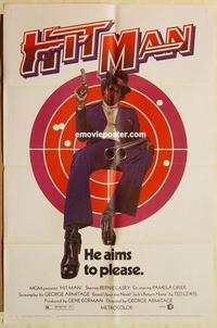 n510 HIT MAN one-sheet movie poster '73 classic black image!
