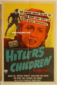 n513 HITLER'S CHILDREN one-sheet movie poster '43 Tim Holt, Granville