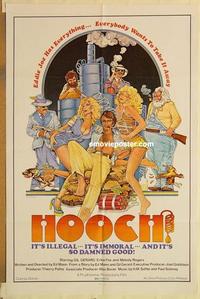 n525 HOOCH one-sheet movie poster '77 Gil Gerard, alcohol bootleggers!