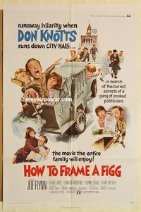 n549 HOW TO FRAME A FIGG one-sheet movie poster '71 Don Knotts, Joe Flynn