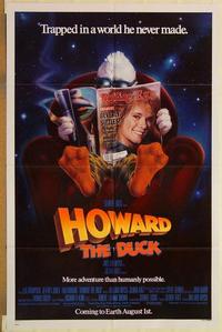 n552 HOWARD THE DUCK advance one-sheet movie poster '86 George Lucas
