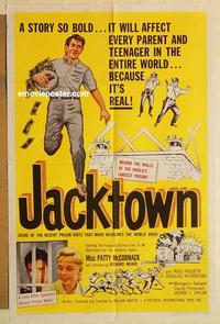 n597 JACKTOWN one-sheet movie poster '62 prison riots, Patty McCormack