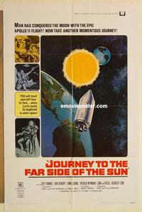 n609 JOURNEY TO THE FAR SIDE OF THE SUN one-sheet movie poster '69 sci-fi