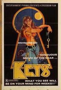 n619 KEYS one-sheet movie poster '70s George Tilghman, wacky sex image!