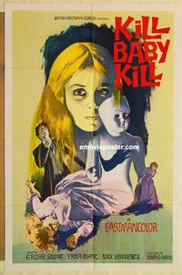 n620 KILL BABY KILL one-sheet movie poster R69 Mario Bava, Italian!