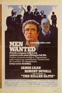 n623 KILLER ELITE one-sheet movie poster '75 James Caan, Sam Peckinpah