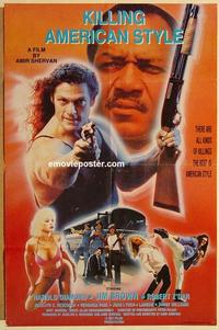 n627 KILLING AMERICAN STYLE one-sheet movie poster '90 Jim Brown