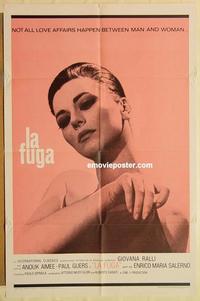 n638 LA FUGA one-sheet movie poster '66 Italian lesbian sex, wild!