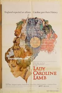 n641 LADY CAROLINE LAMB one-sheet movie poster '73 Sarah Miles, cool art!