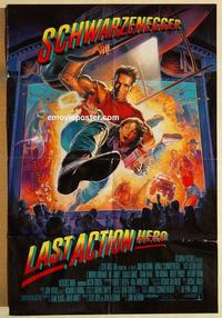 n645 LAST ACTION HERO DS one-sheet movie poster '93 Schwarzenegger