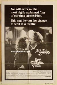 n654 LAST TANGO IN PARIS style C one-sheet movie poster R75 Marlon Brando