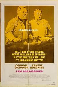 n656 LAW & DISORDER one-sheet movie poster '74 O'Connor, Borgnine