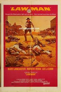 n657 LAWMAN one-sheet movie poster '71 Burt Lancaster, Robert Ryan