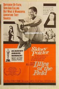 n670 LILIES OF THE FIELD one-sheet movie poster '63 Sidney Poitier