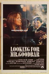 n683 LOOKING FOR MR GOODBAR one-sheet movie poster '77 Diane Keaton
