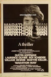 n719 MARATHON MAN one-sheet movie poster '76 Dustin Hoffman, Olivier