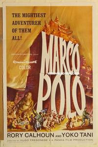 n721 MARCO POLO one-sheet movie poster '62 AIP, Rory Calhoun