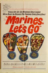 n724 MARINES LET'S GO one-sheet movie poster '61 Raoul Walsh, Tom Tryon