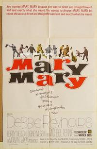 n727 MARY MARY one-sheet movie poster '63 Debbie Reynolds, Michael Rennie