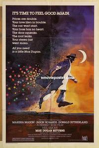 n736 MAX DUGAN RETURNS one-sheet movie poster '83 Matthew Broderick