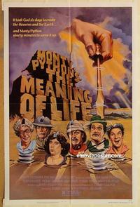 n775 MONTY PYTHON'S THE MEANING OF LIFE one-sheet movie poster '83 Cleese