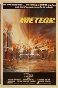 n011 METEOR English one-sheet movie poster '79 Sean Connery, Natalie Wood