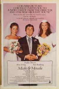 n754 MICKI & MAUDE one-sheet movie poster '84 Dudley Moore, Amy Irving