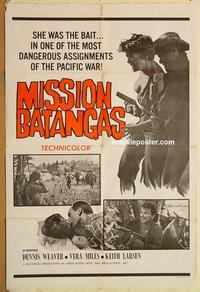 n766 MISSION BATANGAS int'l one-sheet movie poster '68 Weaver, Miles