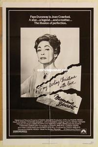 n770 MOMMIE DEAREST one-sheet movie poster '81 Faye Dunaway as Crawford!