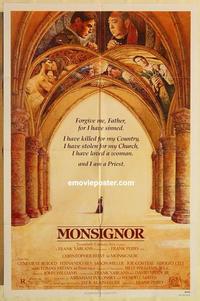 n774 MONSIGNOR one-sheet movie poster '82 Christopher Reeve