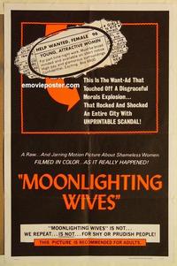 n776 MOONLIGHTING WIVES style A one-sheet movie poster '66 Joseph Sarno